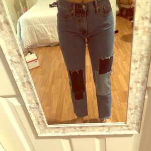 TRADE Levi’s altered 502 distressed jeans cropped